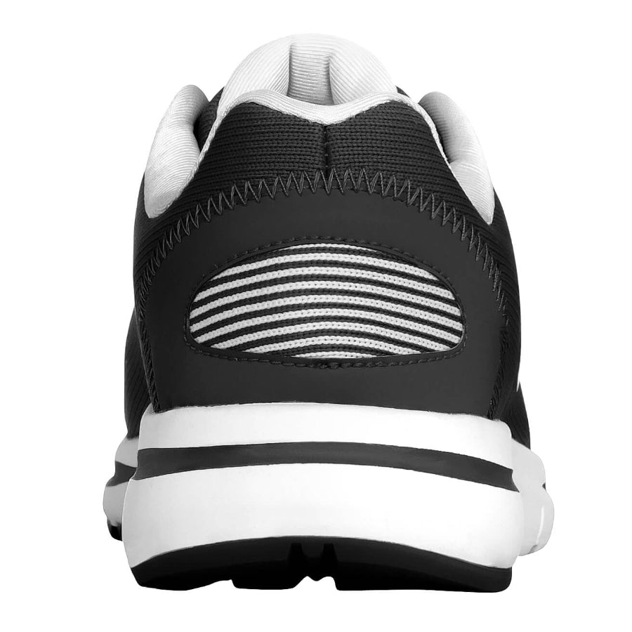 BLACK OpeToz Open Toe Athletic Shoe Back View