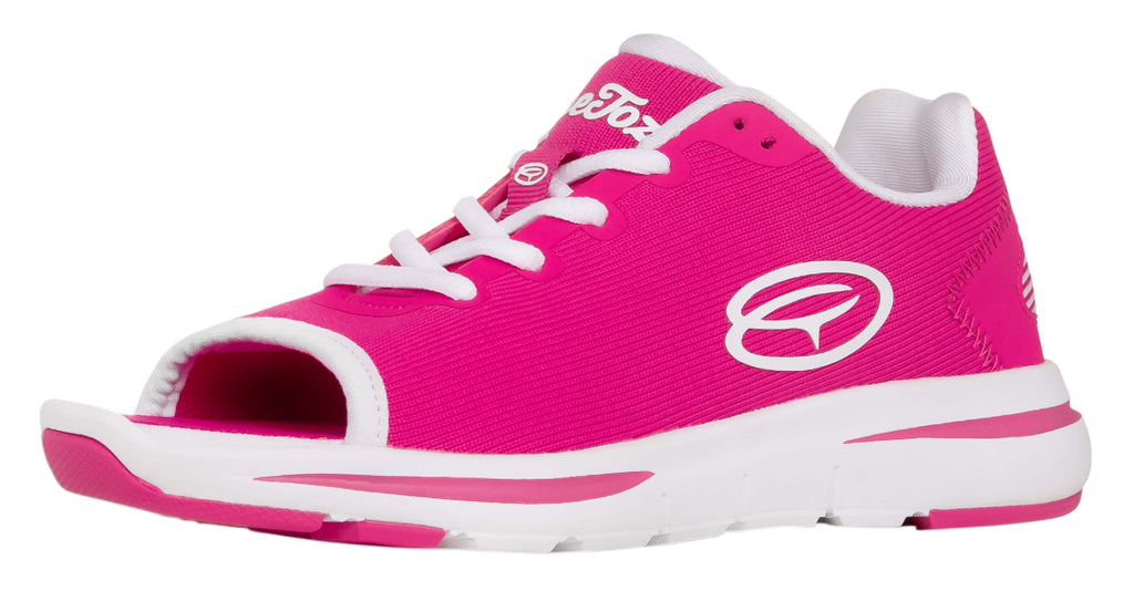 HOT PINK OpeToz Open Toe Athletic Shoe Outside Side View